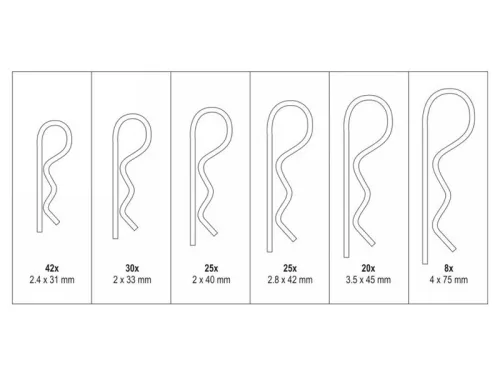 YATO Rugós csap készlet 150 db