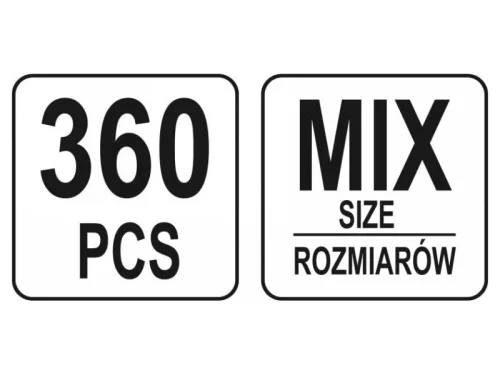 YATO Kábelsaru készlet 360 részes