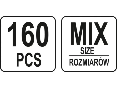 YATO Kábel csatlakozó készlet 160 részes