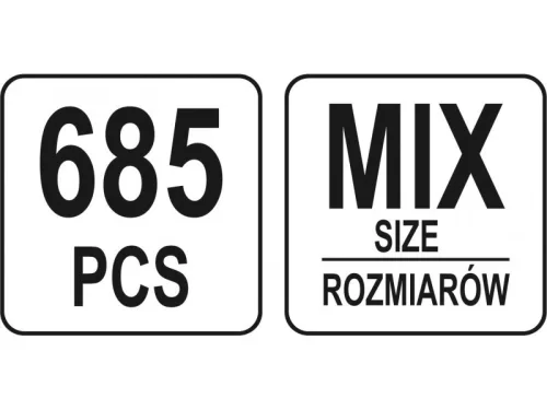 YATO Kábel érvéghüvely készlet 685 részes