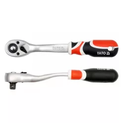   YATO Racsnis hajtószár 1/2" 255 mm 72T hajlított szár, lágy fogantyús CrV