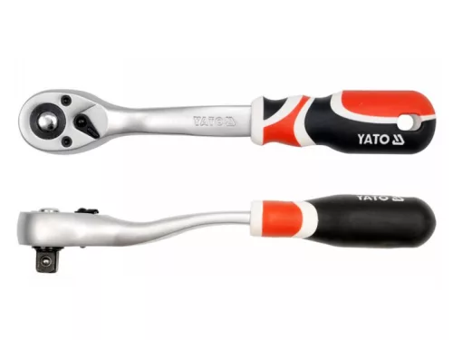 YATO Racsnis hajtószár 1/2" 255 mm 72T hajlított szár, lágy fogantyús CrV