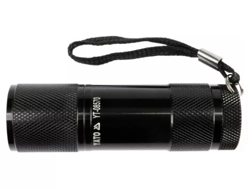 YATO Elemes LED zseblámpa 30 lm alumínium fekete 3 x AAA