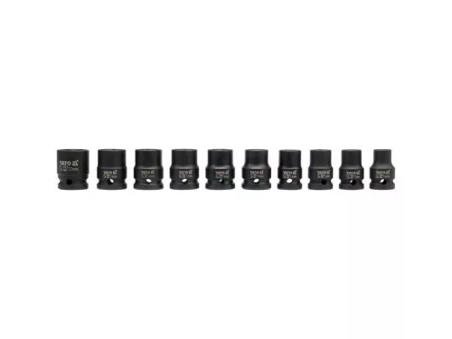 YATO Gépi dugókulcs készlet 10 részes 1/2" 10-22 mm CrMo