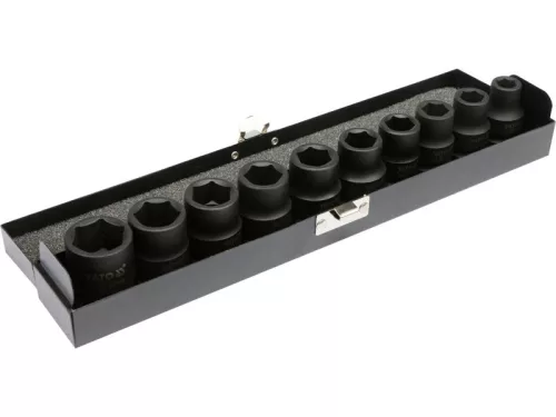 YATO Gépi dugókulcs készlet 10 részes 1/2" 10-22 mm CrMo