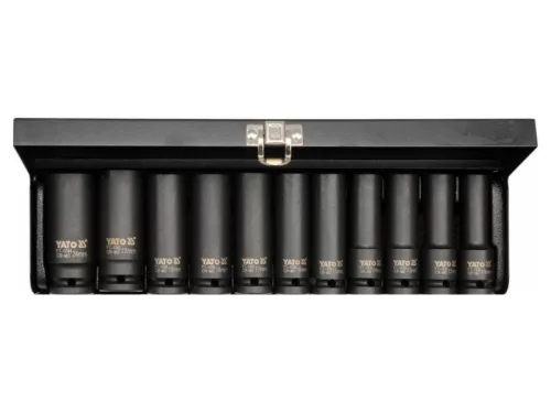 YATO Gépi hosszú dugókulcs készlet 11 részes 1/2" 10-24 mm CrMo