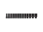 YATO Gépi hosszú dugókulcs készlet 15 részes 1/2" 10-32 mm CrMo