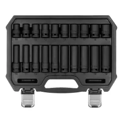   YATO Hosszú gépi dugókulcs készlet 1/2" 19 részes 8-25 mm