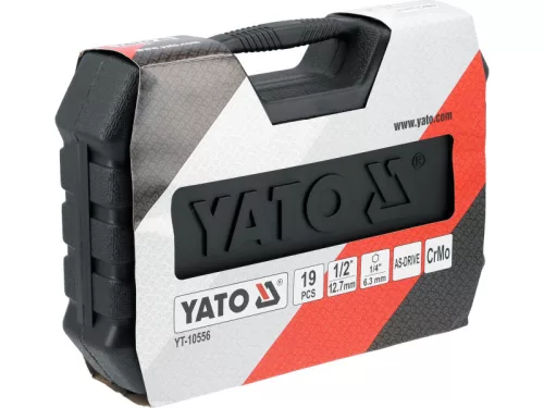 YATO Hosszú gépi dugókulcs készlet 1/2" 19 részes 8-25 mm
