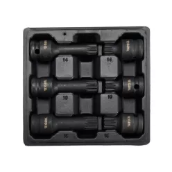   YATO Gépi bit dugókulcs készlet 6 részes Spline 1/2" M14-M18 CrMo