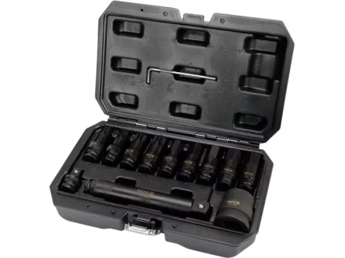 YATO Gépi hosszú bit dugókulcs készlet 12 részes Torx és Imbusz 1/2", 3/4" kamionos CrMo