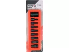YATO Gépi torx bit készlet 9 részes 1/2" T30-T70 dugókulcs adapterrel