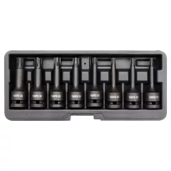   YATO Gépi hosszú bit dugókulcs készlet 8 részes Ribe 1/2" RM5-RM13 CrMo