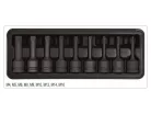 YATO Gépi hosszú bit dugókulcs készlet 9 részes Spline 1/2" M4-M16 CrMo