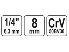 YATO Dugókulcs 1/4" 8 mm CrV