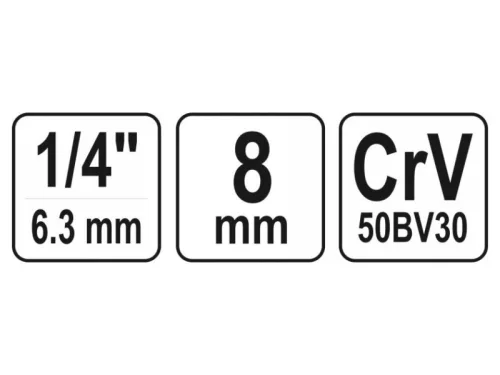 YATO Dugókulcs 1/4" 8 mm CrV