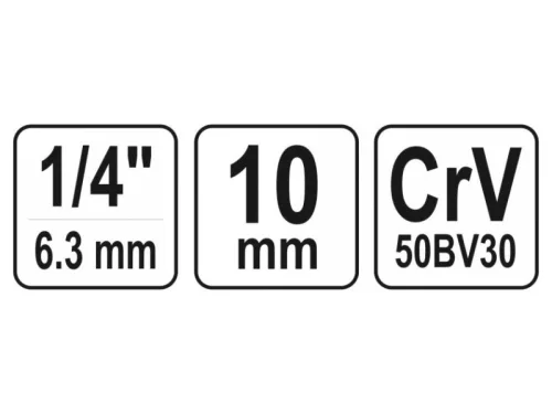YATO Dugókulcs 1/4" 10 mm CrV