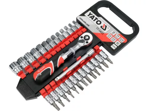 YATO Dugókulcs készlet 28 részes 1/4" 4-13 mm CrV