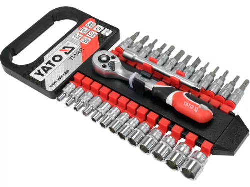 YATO Dugókulcs készlet 28 részes 1/4" 4-13 mm CrV