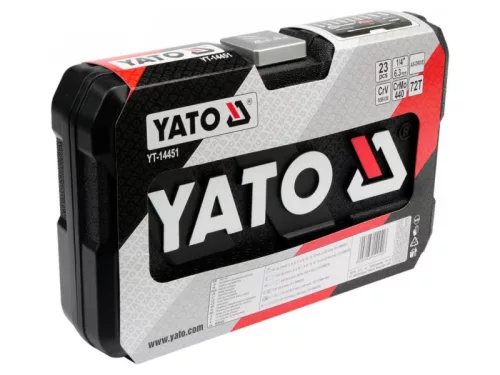 YATO Dugókulcs készlet 23 részes 1/4" 4-13 mm CrV
