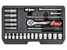 YATO Dugókulcs készlet 25 részes 1/4" 3,5-14 mm CrV