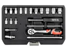 YATO Dugókulcs készlet 20 részes 1/4" 3,5-14 mm CrV