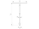 YATO T-hajtószár 1/4" x 310 mm forgatható nyéllel CrV