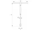 YATO T-hajtószár 1/4" x 310 mm forgatható nyéllel CrV