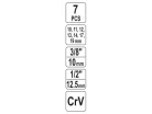 YATO Nyitott dugókulcs készlet 7 részes 3/8", 1/2" CrV