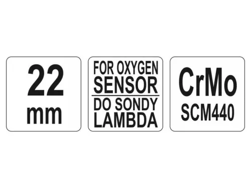 YATO Lambdaszonda dugókulcs 22 mm CrMo
