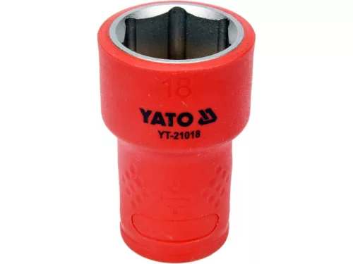 YATO Szigetelt dugókulcs 3/8" 18 mm 1000 V CrV