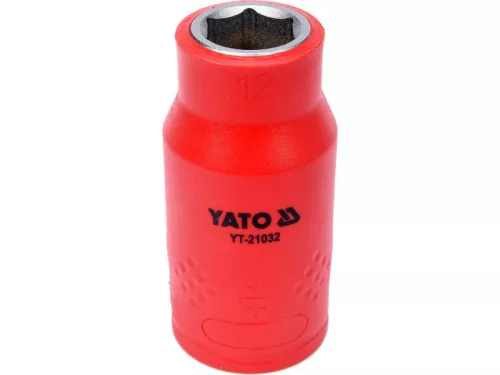 YATO Szigetelt dugókulcs 1/2" 12 mm 1000 V CrV