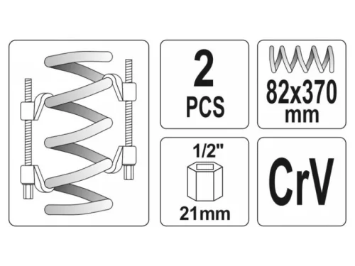YATO Rugóösszehúzó 82 x 370 (2 db)