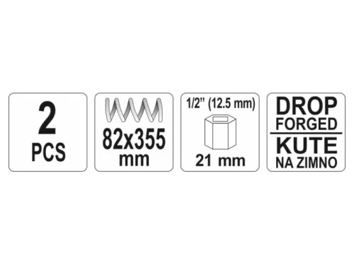 YATO Rugóösszehúzó 82 x 355 (2 db)