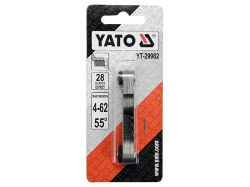 YATO Menetfésű 28 lapos Whitworth 4-62 mm 55°
