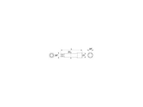 YATO Dugókulcs toldószár 3/8" 254 mm CrV