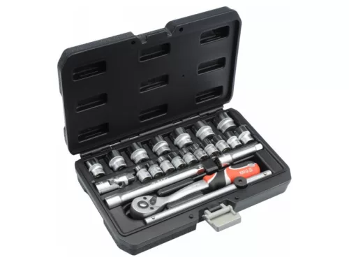 YATO Dugókulcs készlet 22 részes 3/8" 6-22 mm CrV