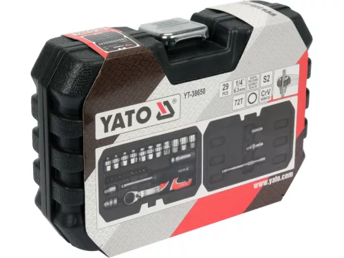 YATO Nyitott dugókulcs készlet 29 részes 1/4" Spline