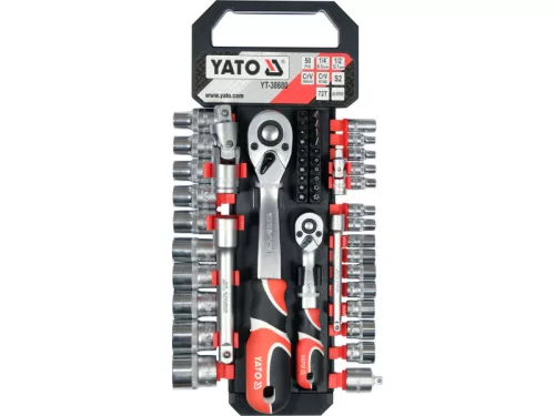 YATO Dugókulcs készlet 51 részes 1/2", 1/4" CrV