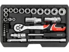 YATO Racsnis szerszámkészlet 34 részes 1/4" és 3/8"