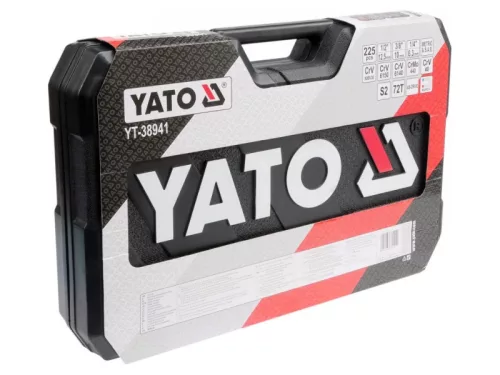 YATO Szerszámkészlet 225 részes 1/4", 3/8", 1/2" CrV CrMo