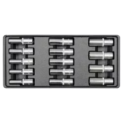   YATO Hosszú dugókulcs készlet 14 részes 1/2" 8-21 mm (fiókbetét)