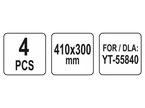 YATO Védőfólia 410 x 300 mm az YT-55840 homokszóró kabinhoz (4 db)