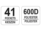 YATO Szerszámtáska 41 zsebes