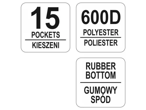 YATO Szerszámtáska 15 zsebes