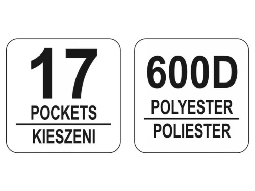 YATO Szerszámtáska csővázas 17 zsebes