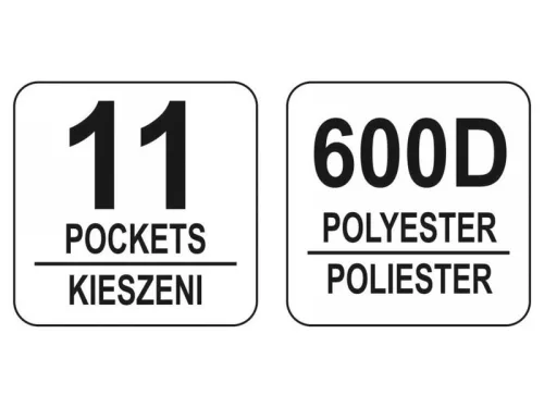 YATO Szerszámtáska csővázas 11 zsebes