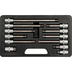   YATO Bit dugókulcs készlet 12 részes Spline 1/2" M5-M17 CrV