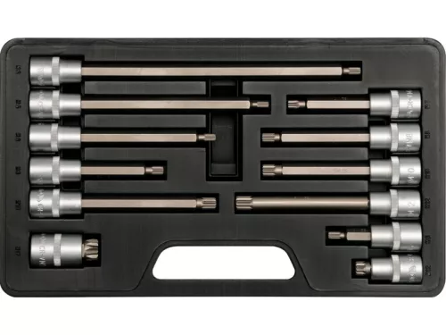 YATO Bit dugókulcs készlet 12 részes Spline 1/2" M5-M17 CrV