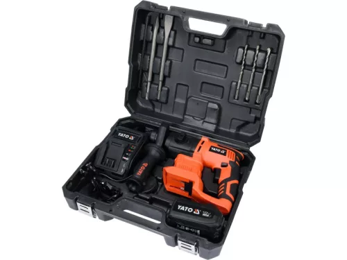 YATO Akkus kombikalapács SDS-Plus 2,0 J 18 V Li-Ion (1 x 3,0 Ah akku + töltő)